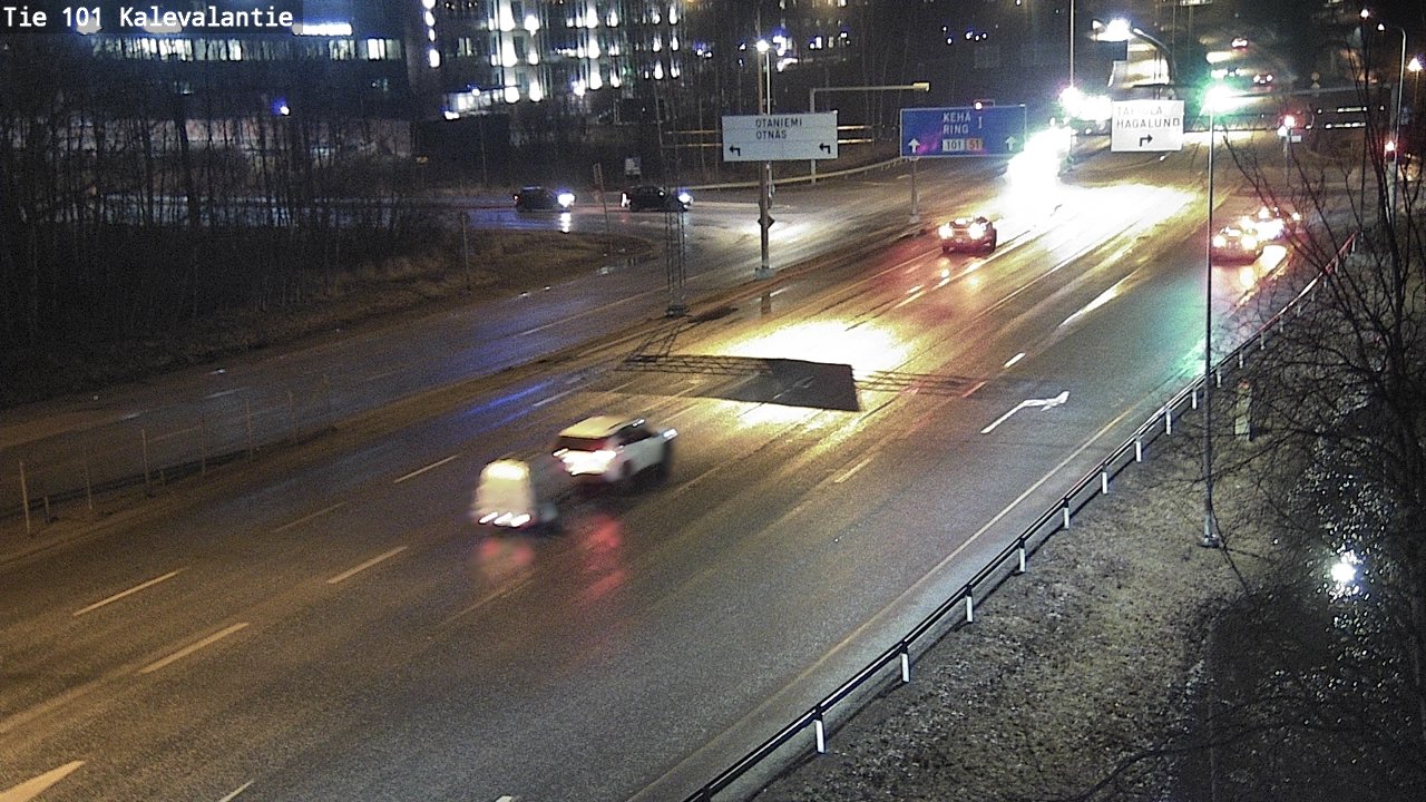 Weather Camera Image Väg 101 Kalevalantie, Espoo, Uusimaa
