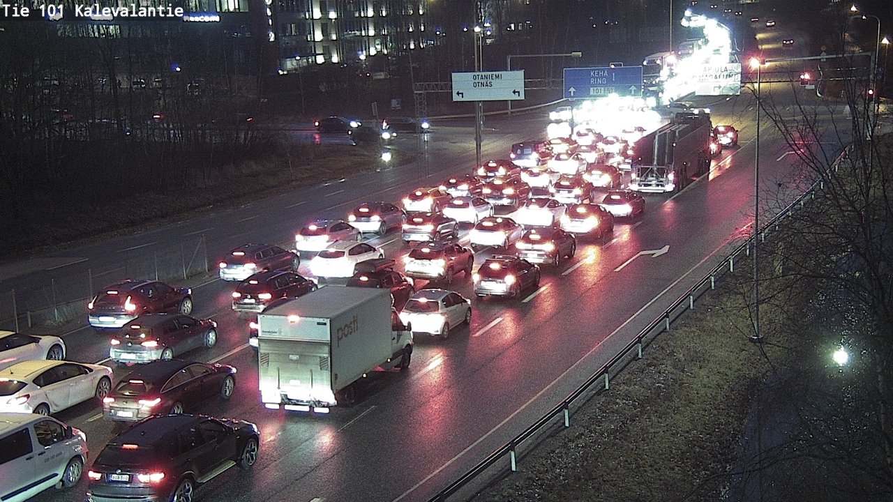 Weather Camera Image Väg 101 Kalevalantie, Espoo, Uusimaa