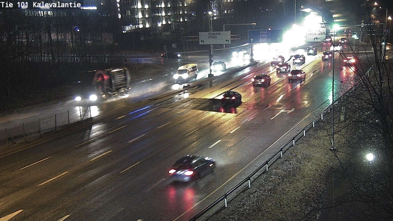 Weather Camera Image Väg 101 Kalevalantie, Espoo, Uusimaa