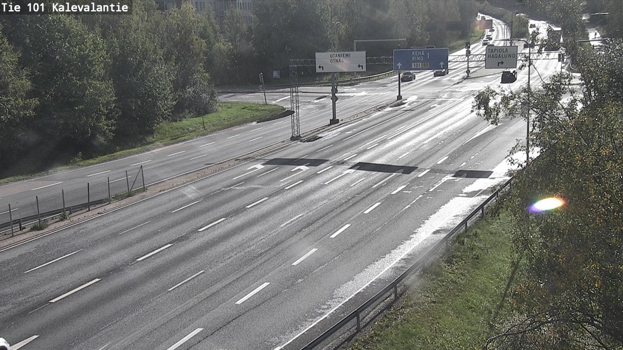 Weather Camera Image Road 101 Kalevalantie, Espoo, Uusimaa