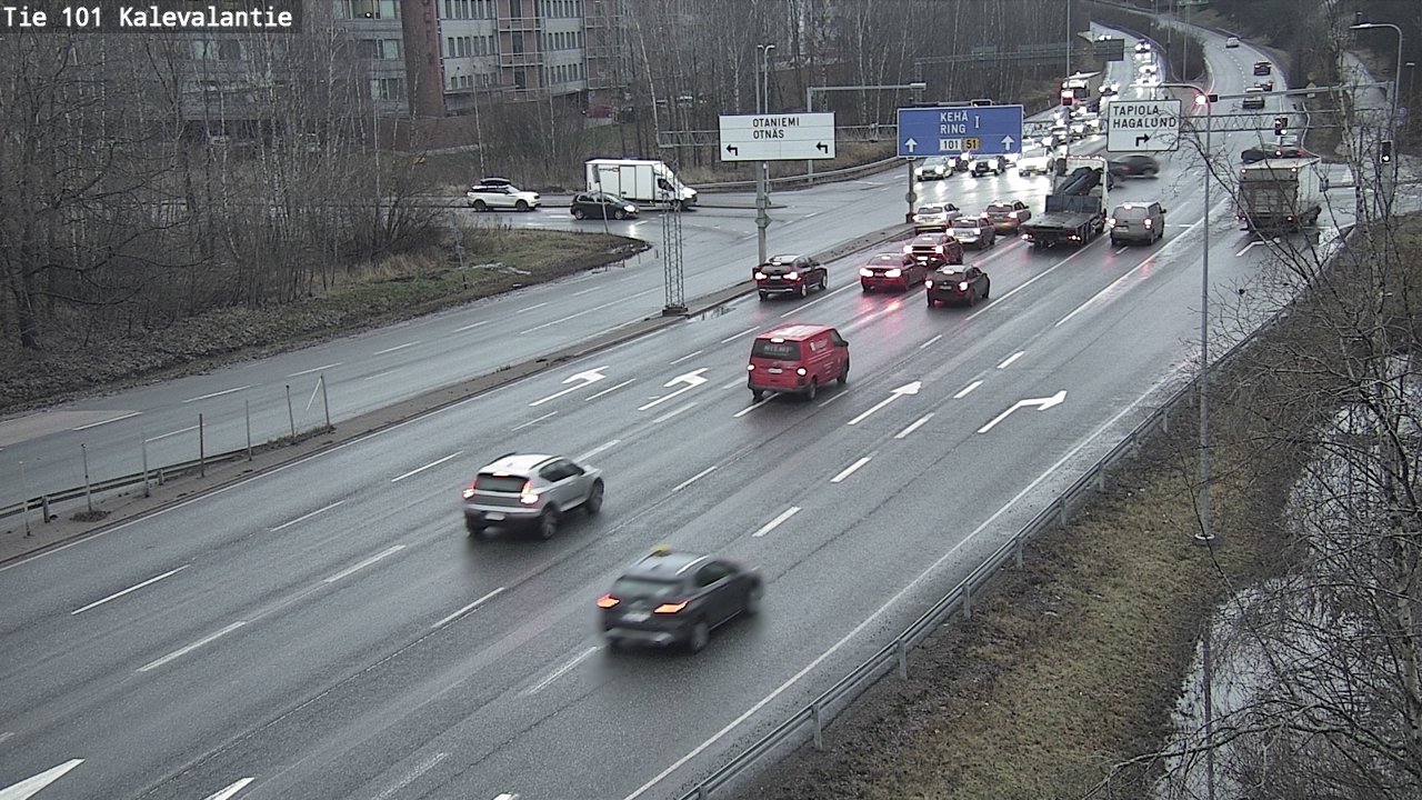 Weather Camera Image Väg 101 Kalevalantie, Espoo, Uusimaa