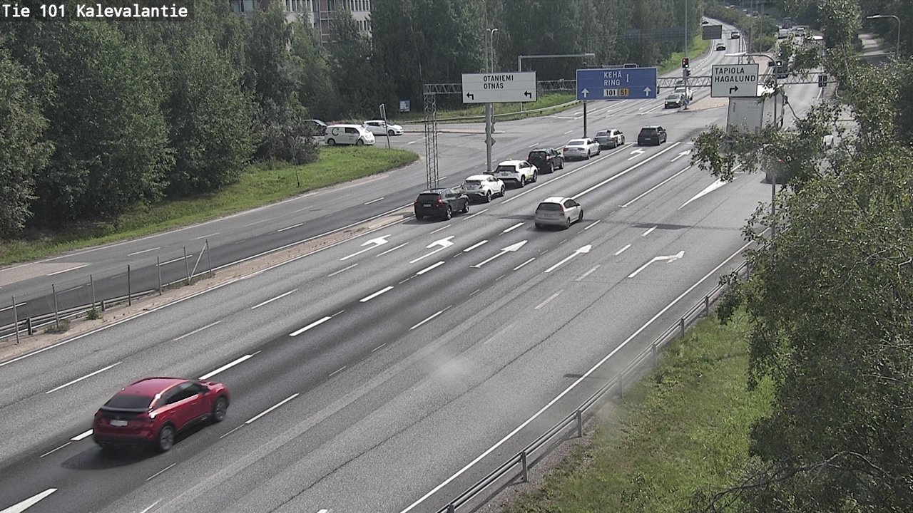 Weather Camera Image Road 101 Kalevalantie, Espoo, Uusimaa