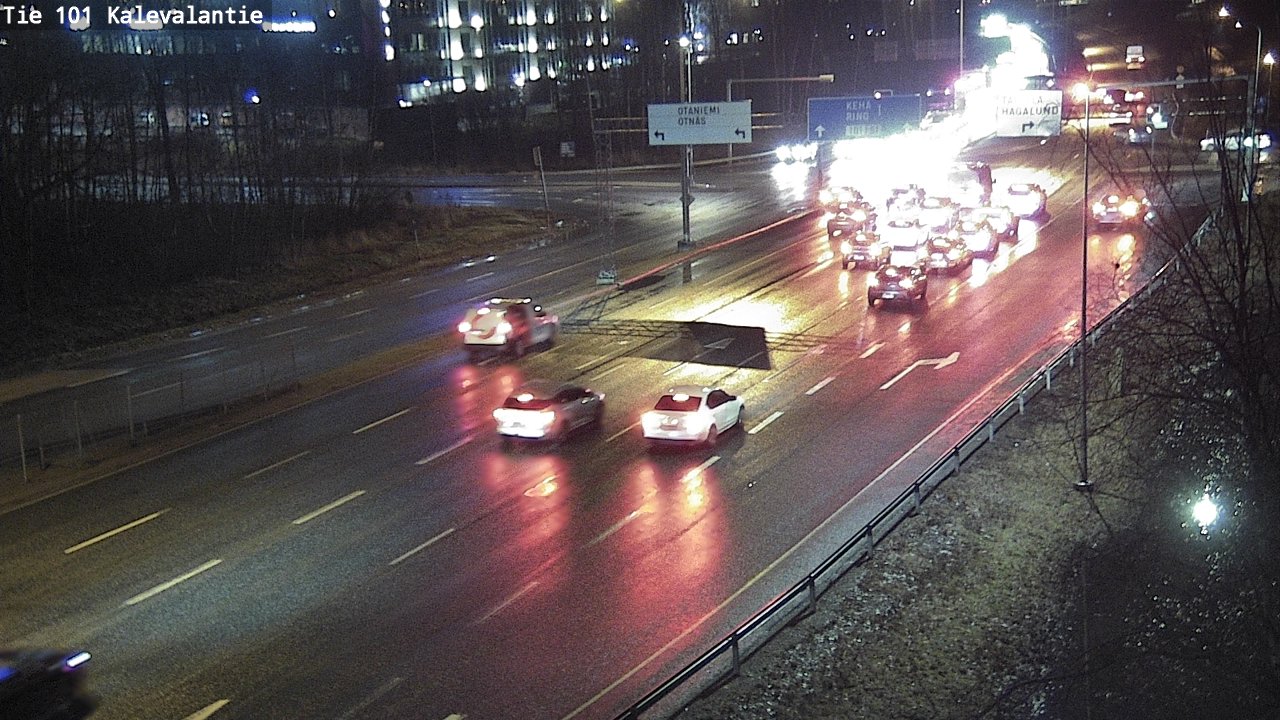 Weather Camera Image Väg 101 Kalevalantie, Espoo, Uusimaa