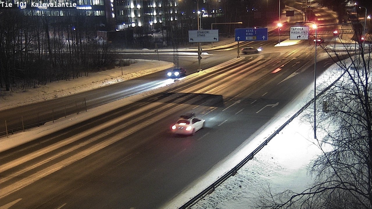 Weather Camera Image Väg 101 Kalevalantie, Espoo, Uusimaa