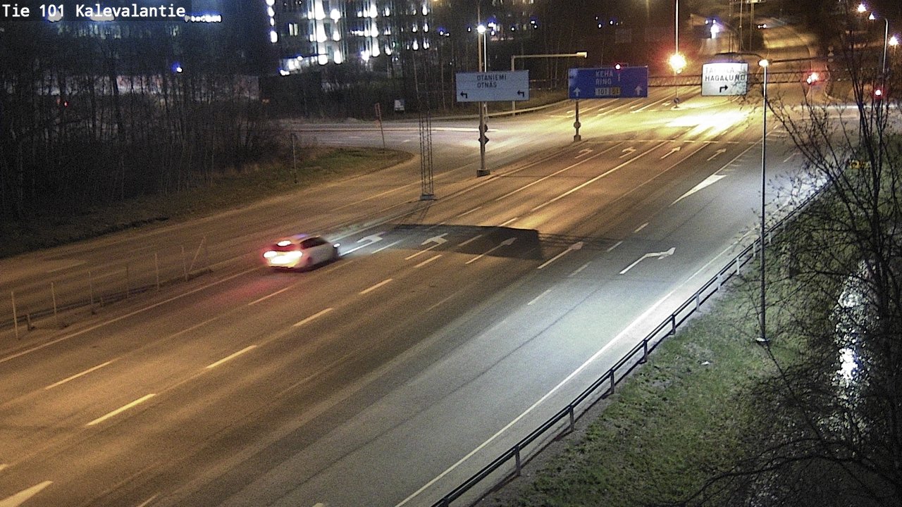 Weather Camera Image Väg 101 Kalevalantie, Espoo, Uusimaa