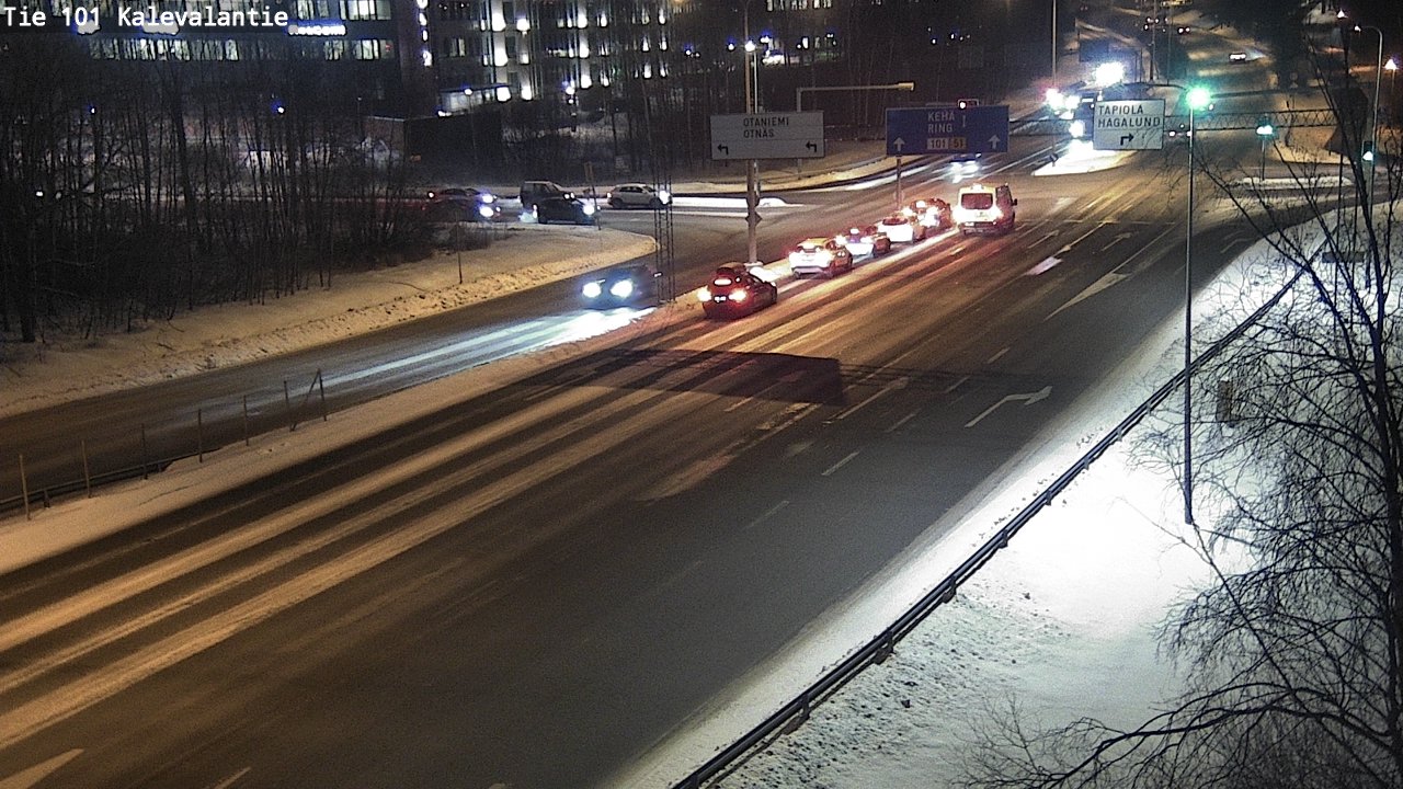 Weather Camera Image Road 101 Kalevalantie, Espoo, Uusimaa