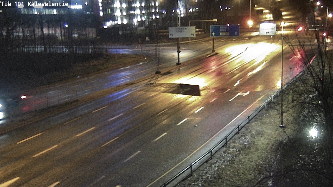 Weather Camera Image Väg 101 Kalevalantie, Espoo, Uusimaa