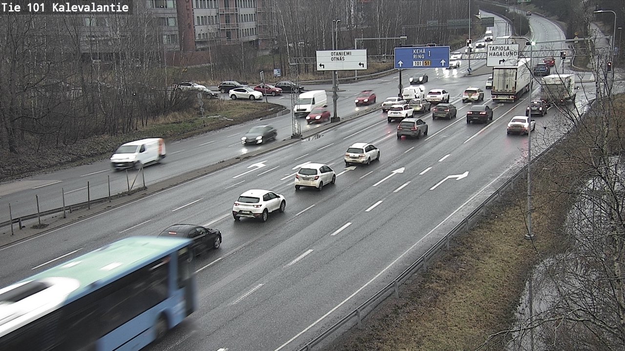 Weather Camera Image Väg 101 Kalevalantie, Espoo, Uusimaa