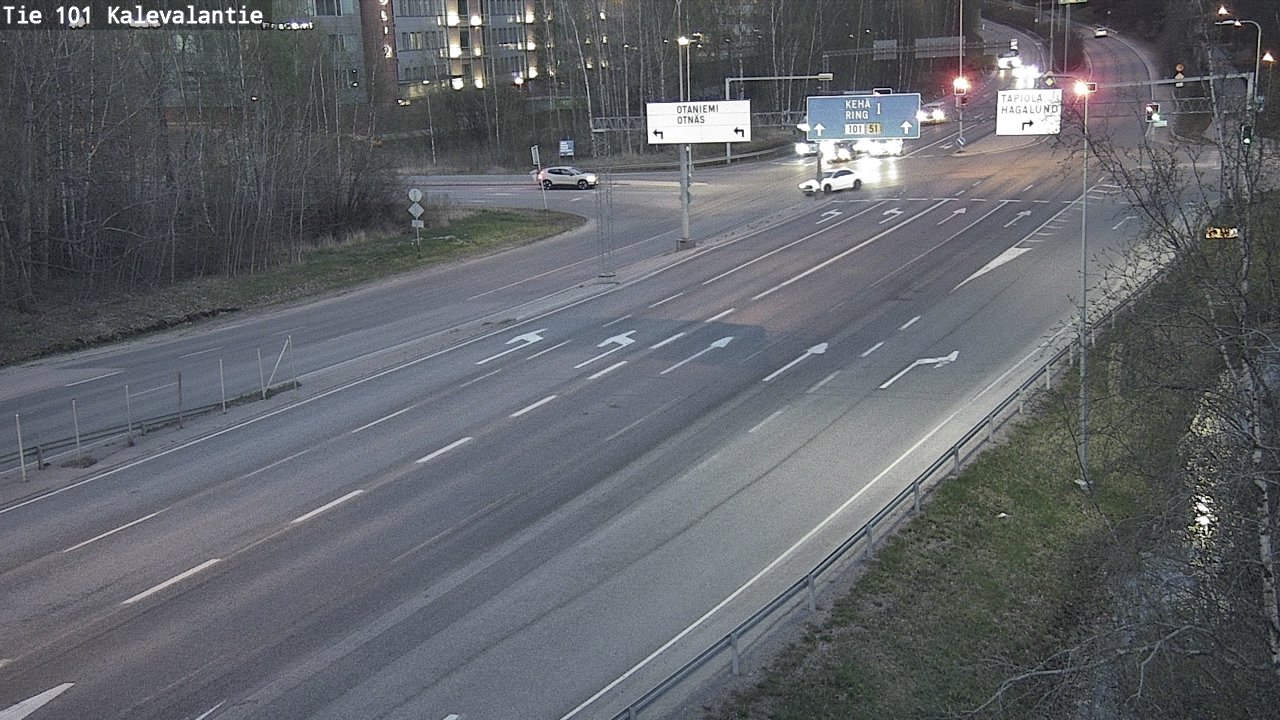 Weather Camera Image Road 101 Kalevalantie, Espoo, Uusimaa