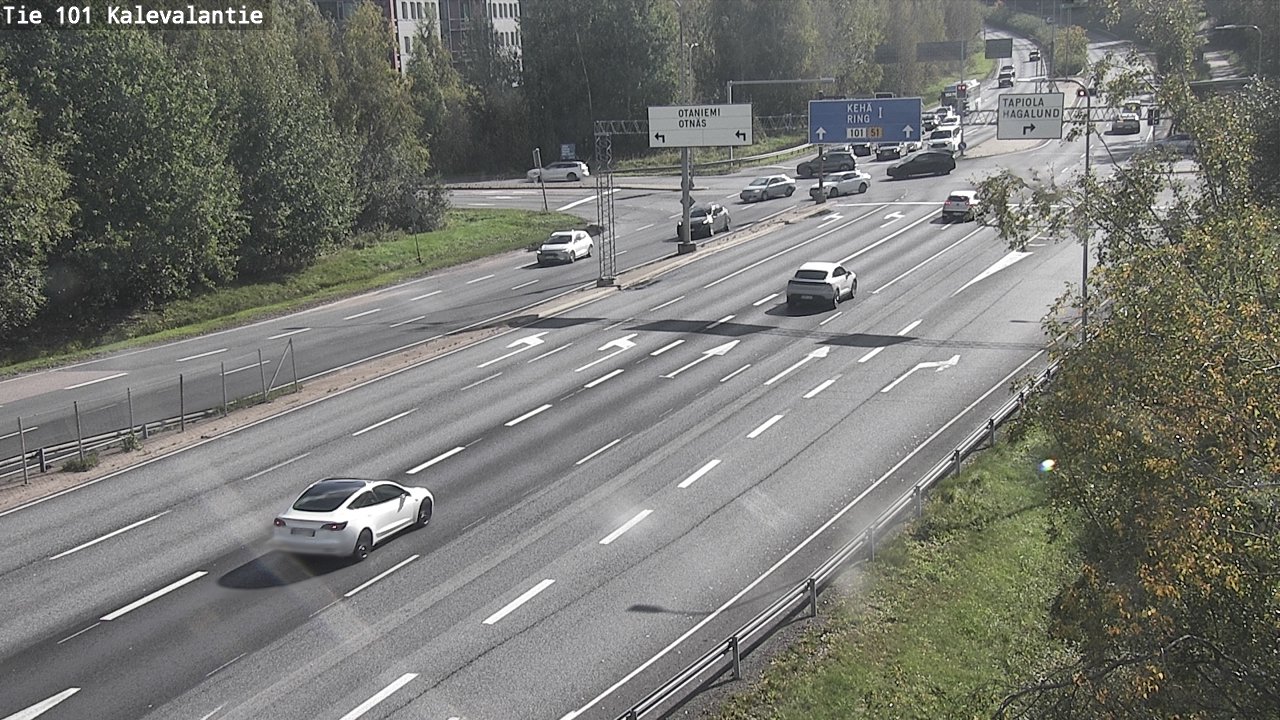 Weather Camera Image Road 101 Kalevalantie, Espoo, Uusimaa