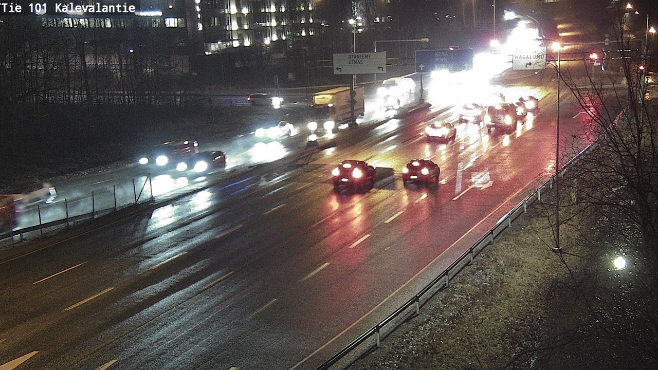 Weather Camera Image Väg 101 Kalevalantie, Espoo, Uusimaa