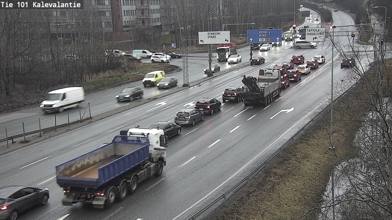 Weather Camera Image Väg 101 Kalevalantie, Espoo, Uusimaa