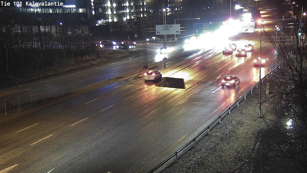 Weather Camera Image Väg 101 Kalevalantie, Espoo, Uusimaa