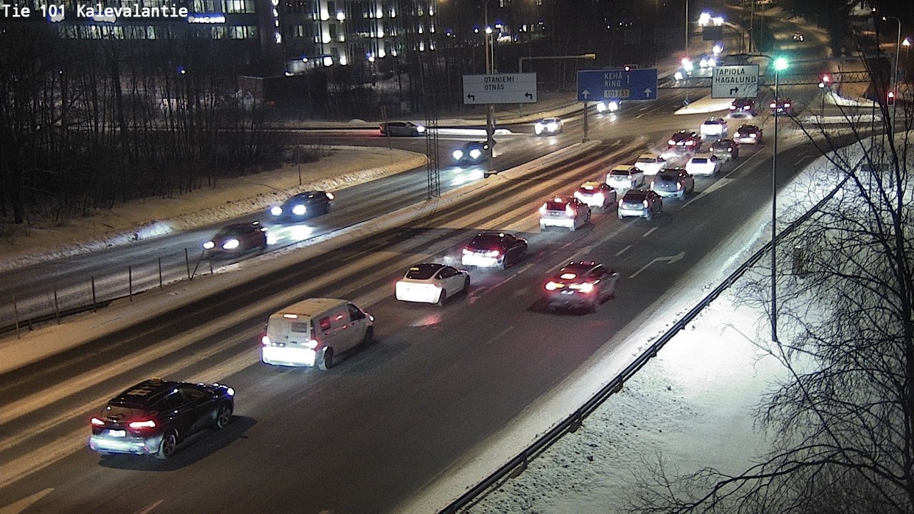 Weather Camera Image Road 101 Kalevalantie, Espoo, Uusimaa
