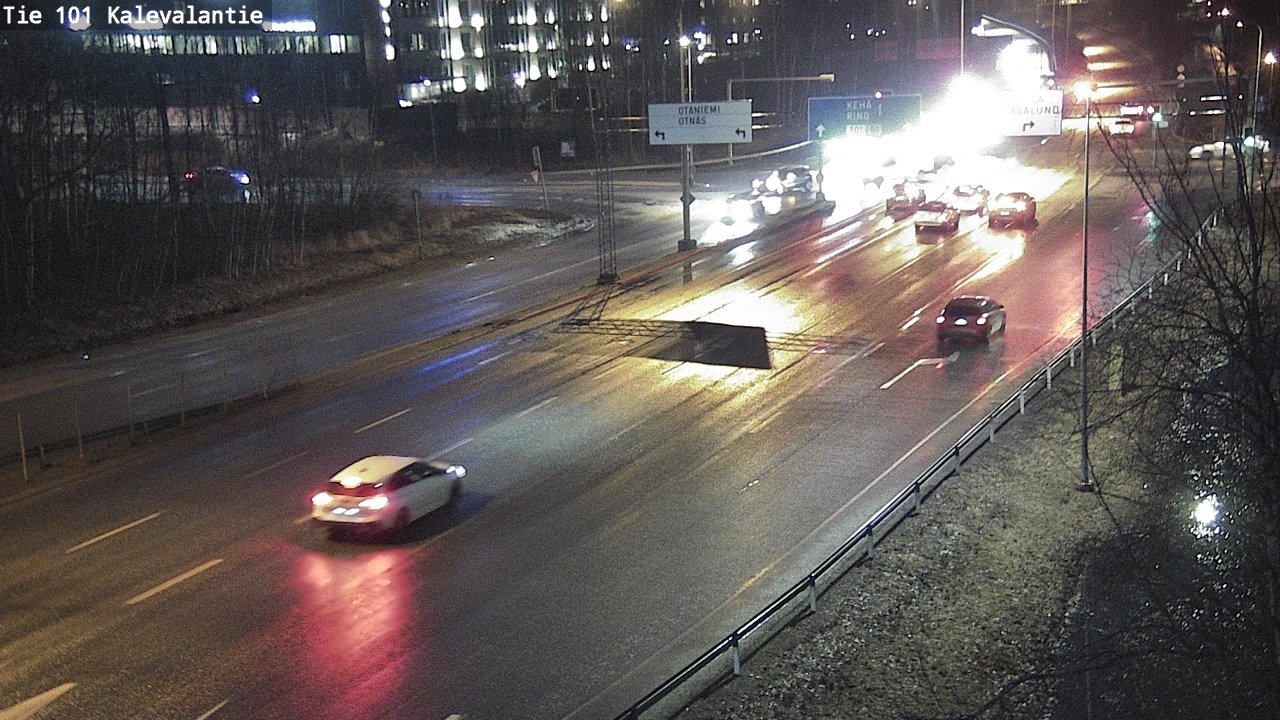 Weather Camera Image Väg 101 Kalevalantie, Espoo, Uusimaa