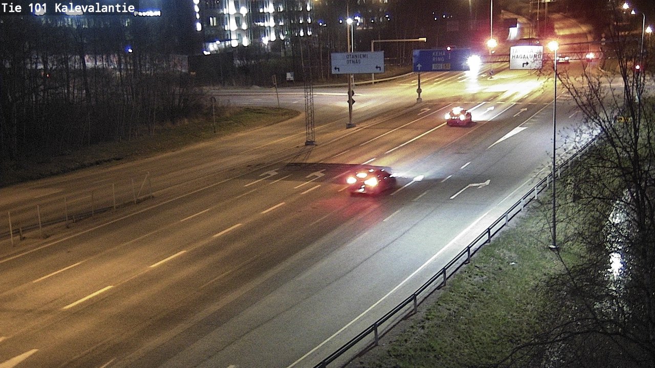 Weather Camera Image Väg 101 Kalevalantie, Espoo, Uusimaa