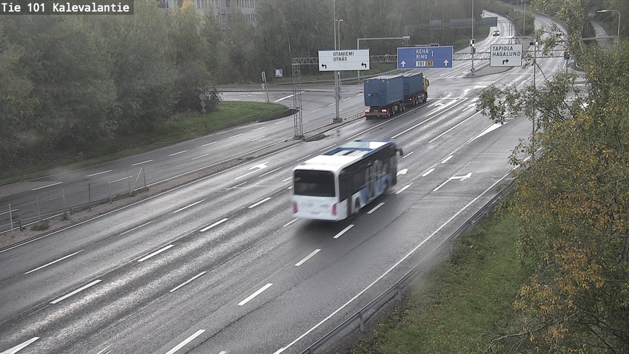 Weather Camera Image Road 101 Kalevalantie, Espoo, Uusimaa