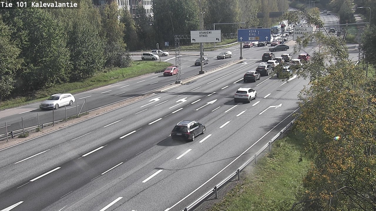 Weather Camera Image Road 101 Kalevalantie, Espoo, Uusimaa