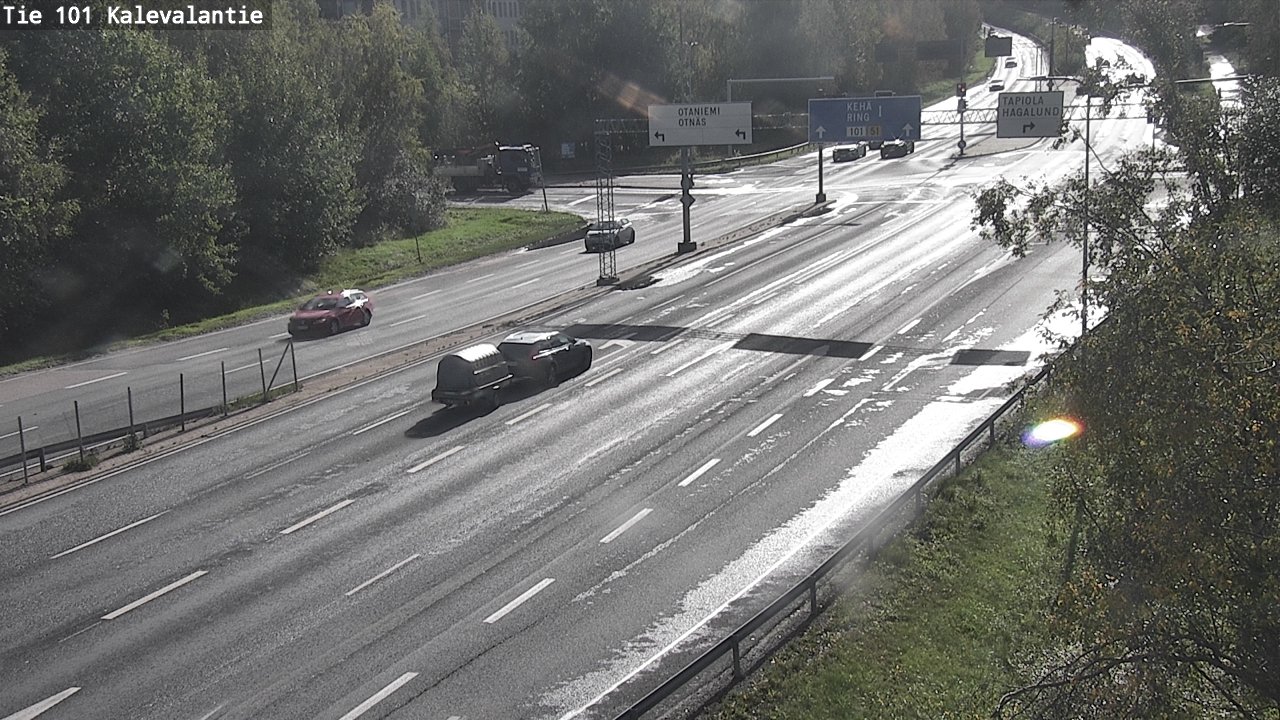 Weather Camera Image Road 101 Kalevalantie, Espoo, Uusimaa