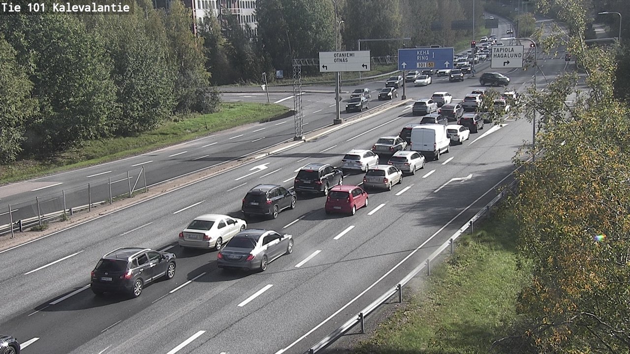 Weather Camera Image Road 101 Kalevalantie, Espoo, Uusimaa