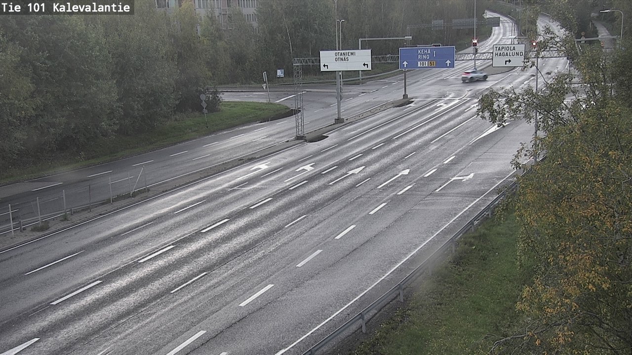 Weather Camera Image Road 101 Kalevalantie, Espoo, Uusimaa