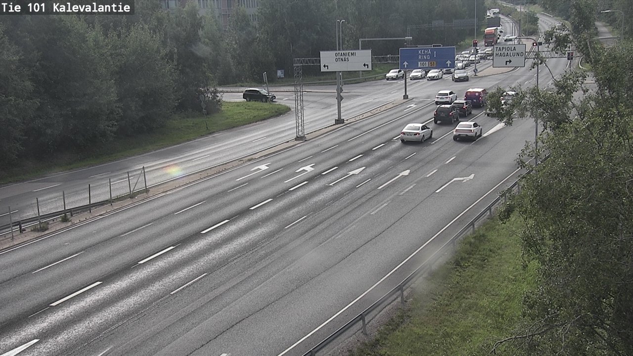 Weather Camera Image Road 101 Kalevalantie, Espoo, Uusimaa