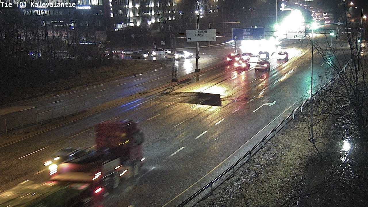 Weather Camera Image Väg 101 Kalevalantie, Espoo, Uusimaa