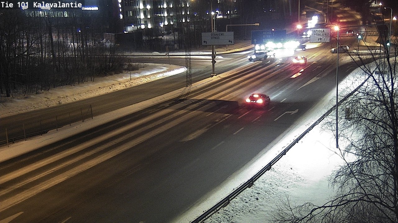 Weather Camera Image Väg 101 Kalevalantie, Espoo, Uusimaa