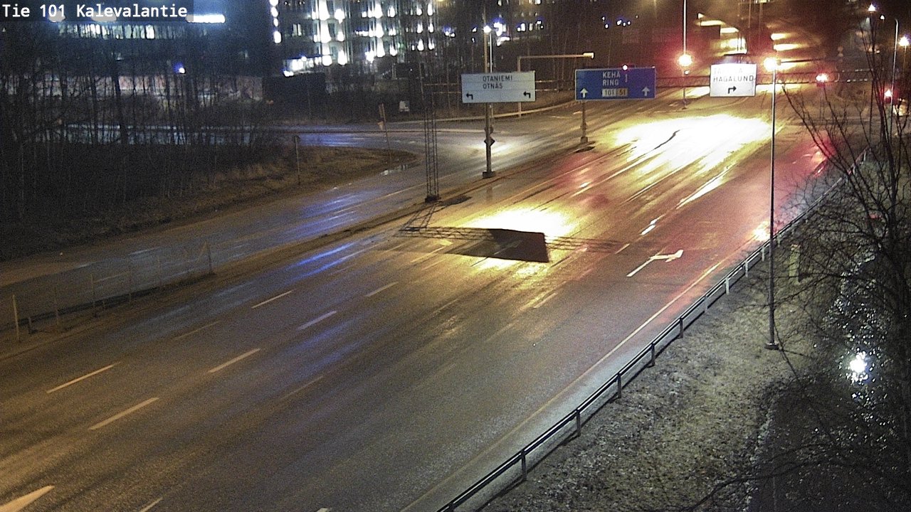 Weather Camera Image Väg 101 Kalevalantie, Espoo, Uusimaa