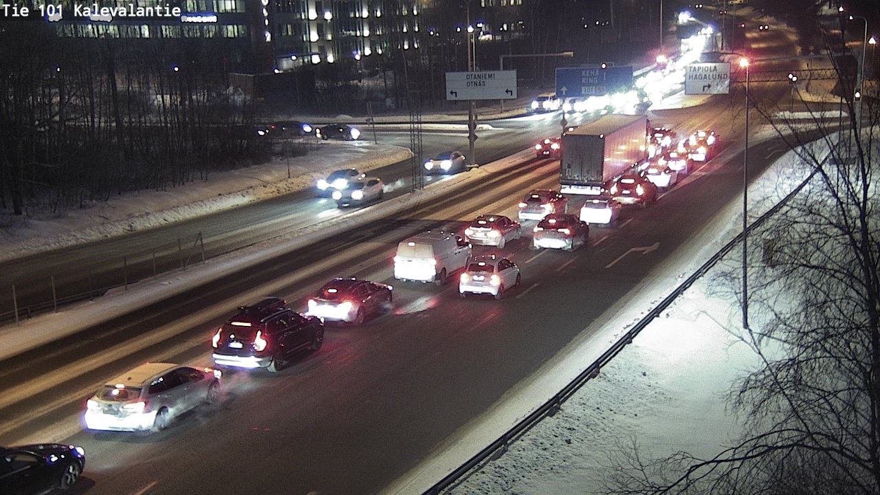 Weather Camera Image Road 101 Kalevalantie, Espoo, Uusimaa