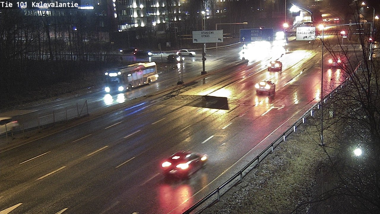 Weather Camera Image Väg 101 Kalevalantie, Espoo, Uusimaa
