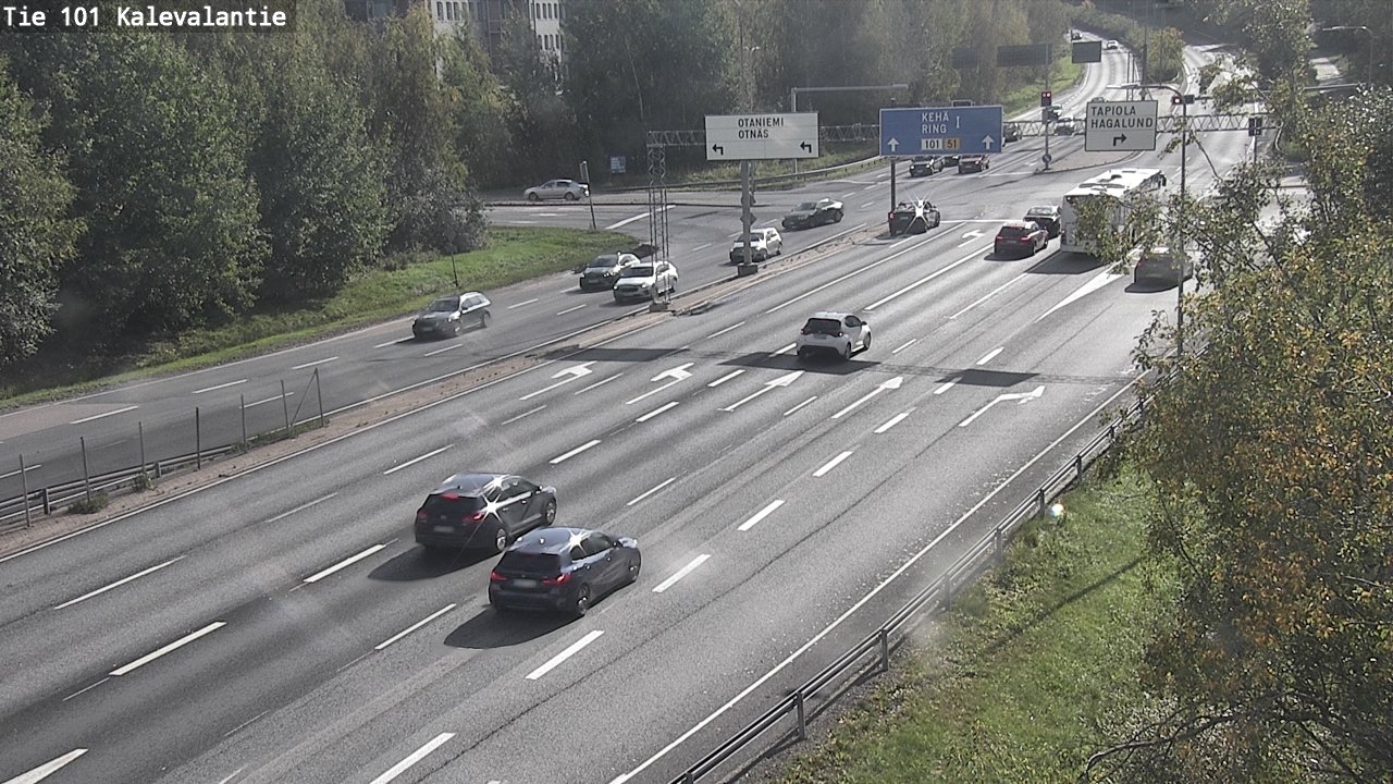 Weather Camera Image Road 101 Kalevalantie, Espoo, Uusimaa