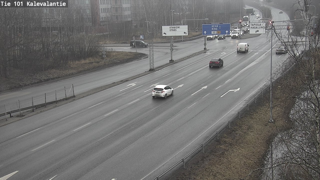 Weather Camera Image Väg 101 Kalevalantie, Espoo, Uusimaa