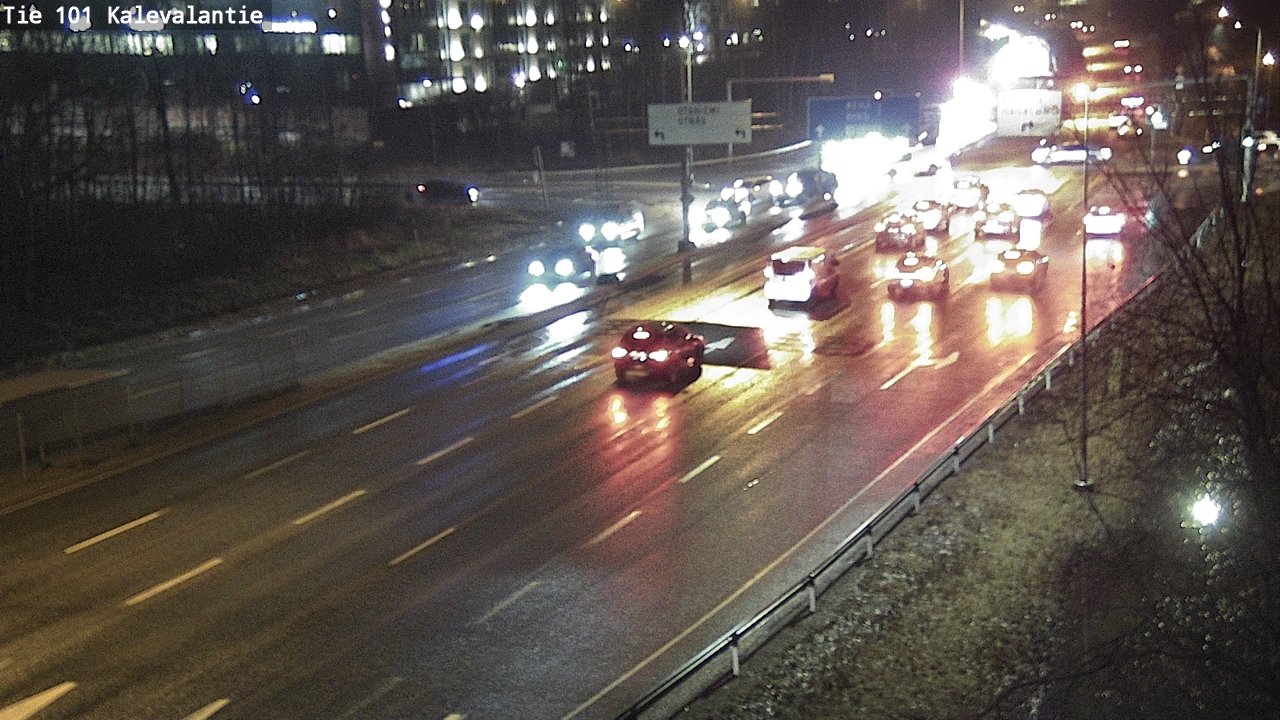 Weather Camera Image Väg 101 Kalevalantie, Espoo, Uusimaa