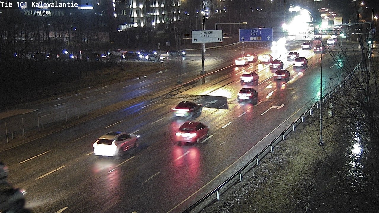 Weather Camera Image Väg 101 Kalevalantie, Espoo, Uusimaa