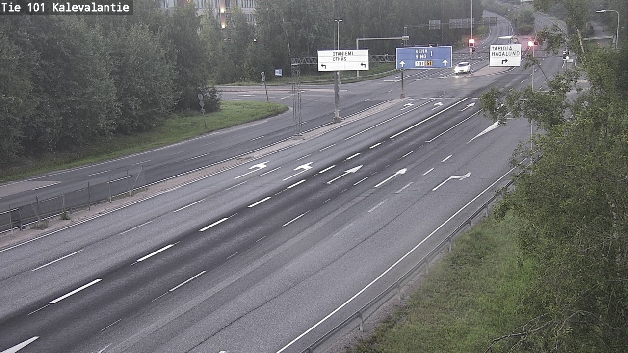 Weather Camera Image Väg 101 Kalevalantie, Espoo, Uusimaa