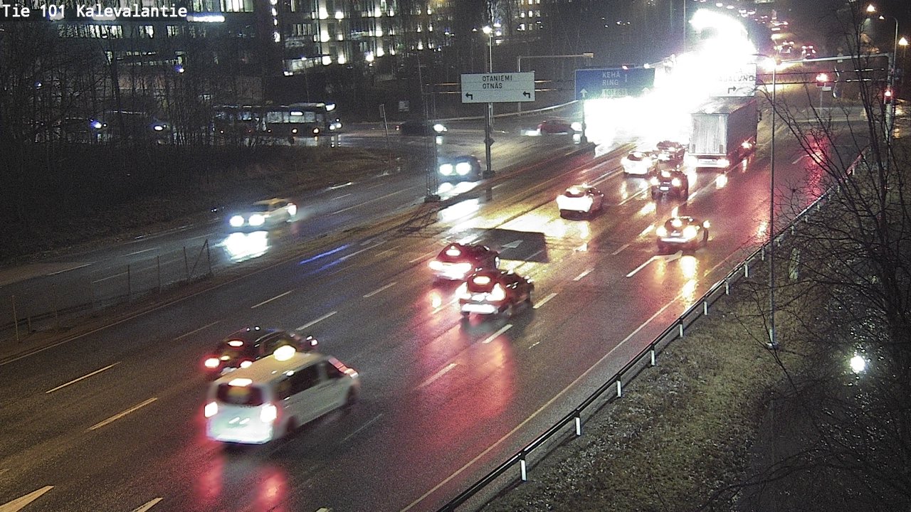 Weather Camera Image Väg 101 Kalevalantie, Espoo, Uusimaa