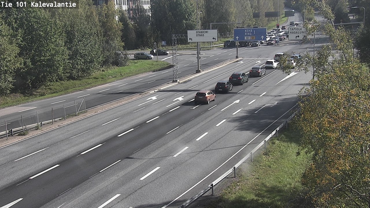 Weather Camera Image Road 101 Kalevalantie, Espoo, Uusimaa