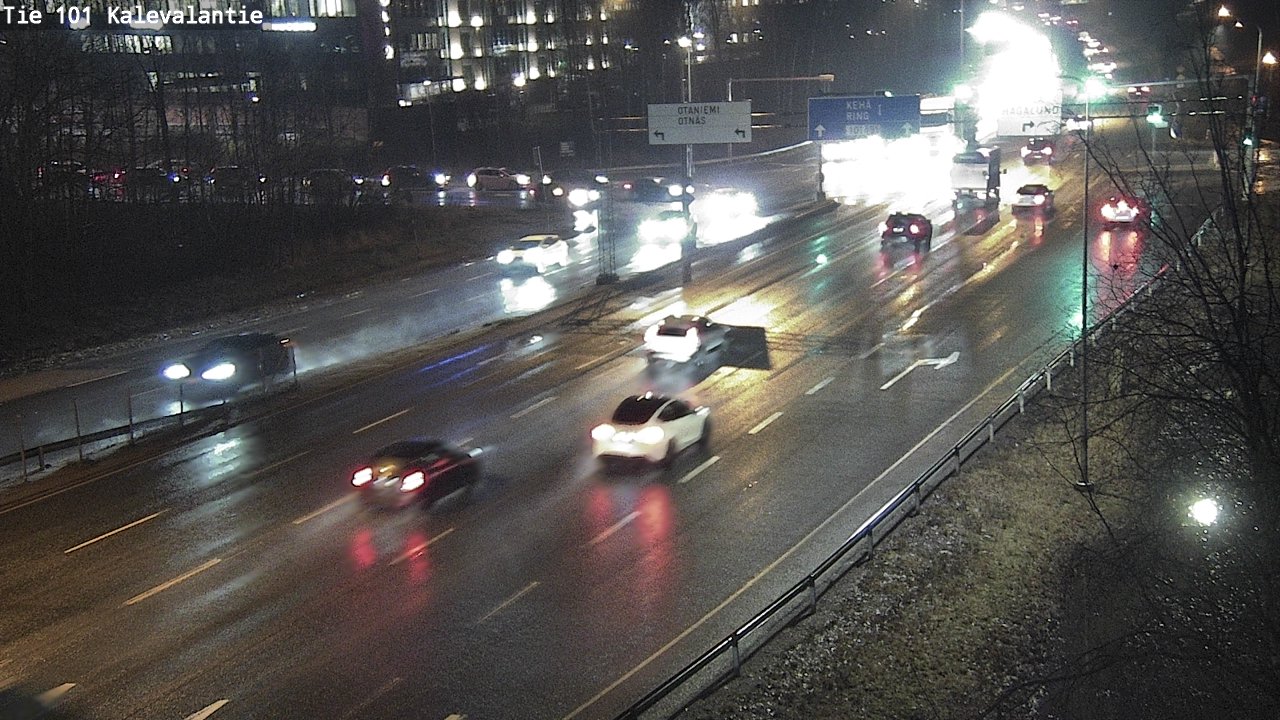 Weather Camera Image Väg 101 Kalevalantie, Espoo, Uusimaa