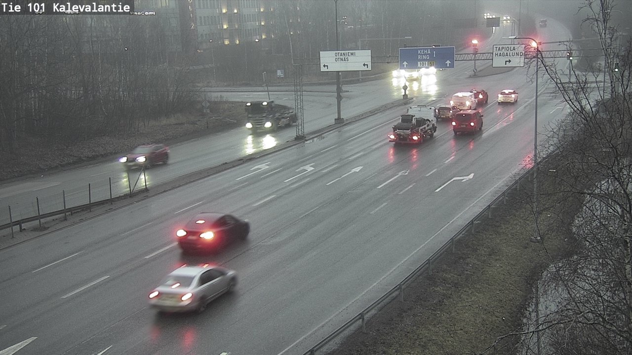 Weather Camera Image Väg 101 Kalevalantie, Espoo, Uusimaa