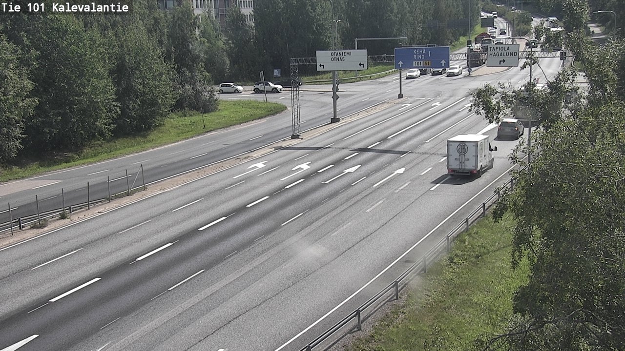 Weather Camera Image Road 101 Kalevalantie, Espoo, Uusimaa
