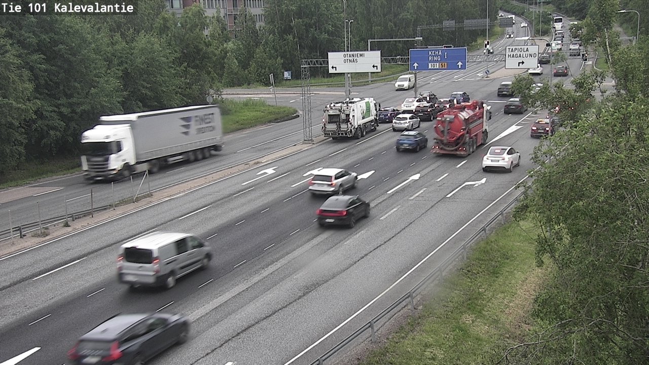 Weather Camera Image Road 101 Kalevalantie, Espoo, Uusimaa