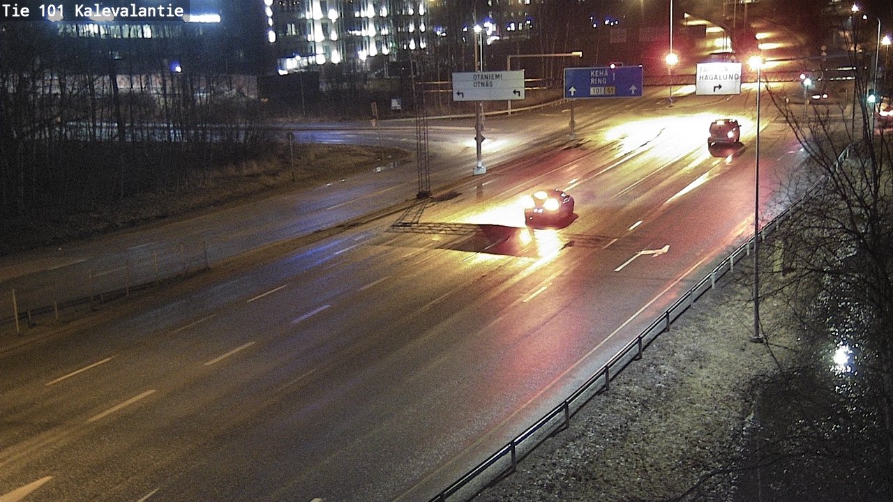 Weather Camera Image Väg 101 Kalevalantie, Espoo, Uusimaa