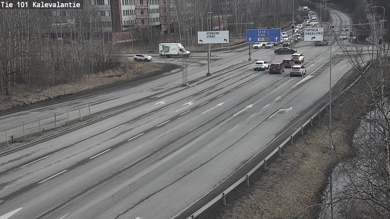 Weather Camera Image Väg 101 Kalevalantie, Espoo, Uusimaa