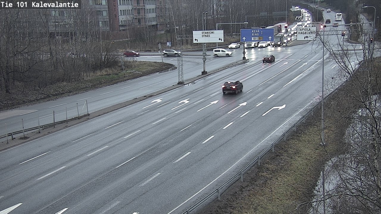 Weather Camera Image Väg 101 Kalevalantie, Espoo, Uusimaa