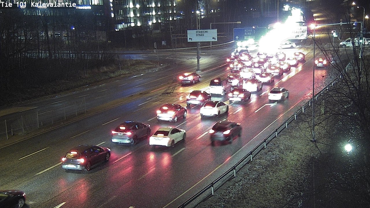 Weather Camera Image Väg 101 Kalevalantie, Espoo, Uusimaa