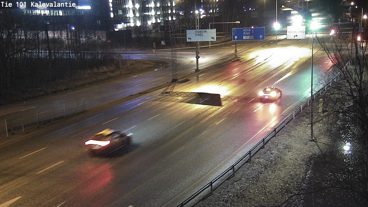 Weather Camera Image Väg 101 Kalevalantie, Espoo, Uusimaa