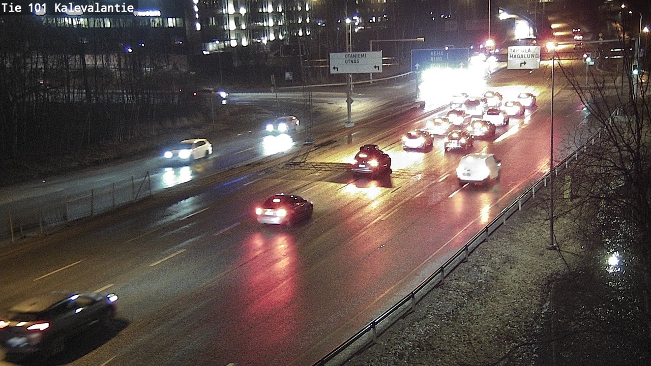Weather Camera Image Väg 101 Kalevalantie, Espoo, Uusimaa