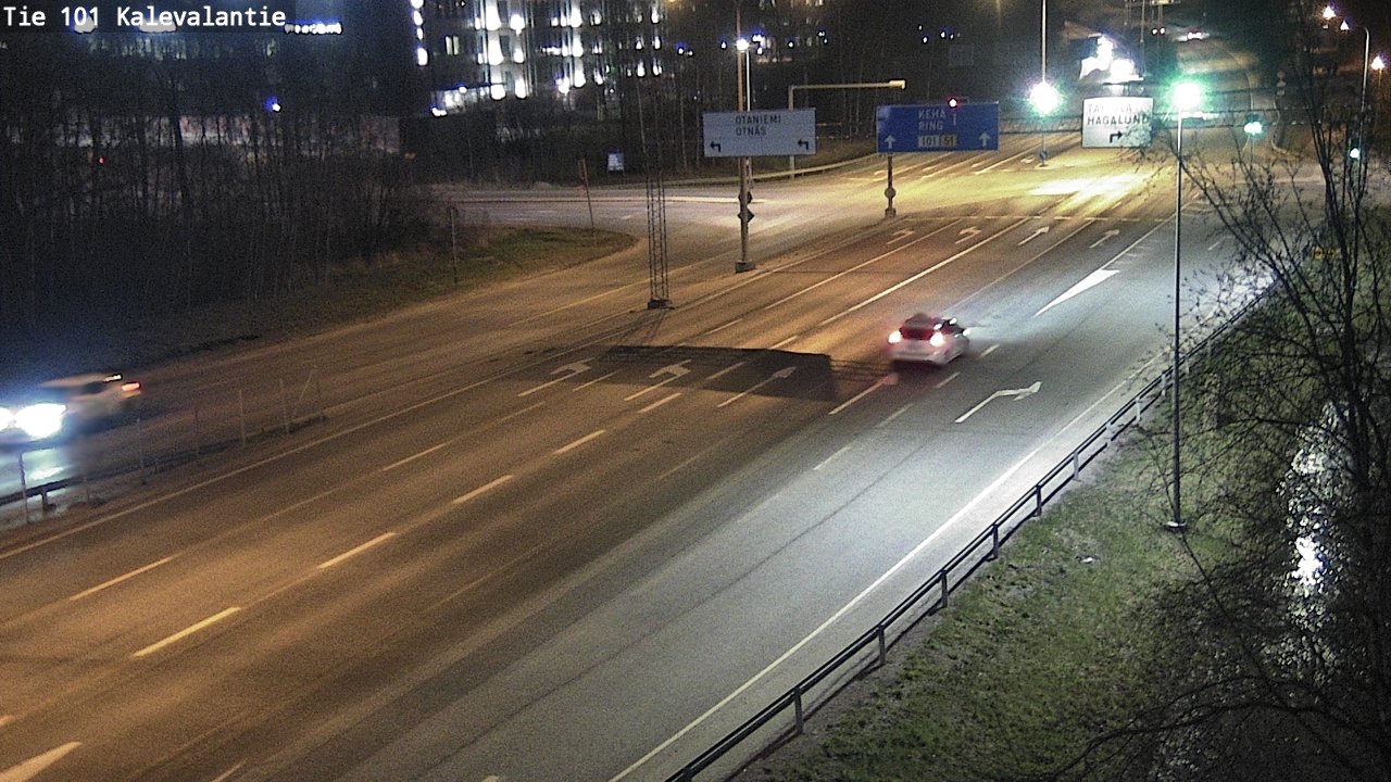 Weather Camera Image Väg 101 Kalevalantie, Espoo, Uusimaa