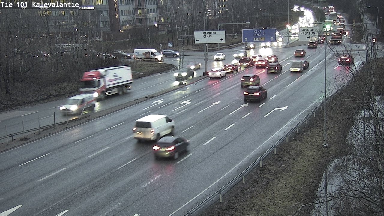 Weather Camera Image Väg 101 Kalevalantie, Espoo, Uusimaa